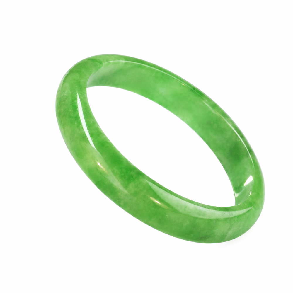 75% OFF, Green Jade Bangle, 62mm Inner Diameter, S91