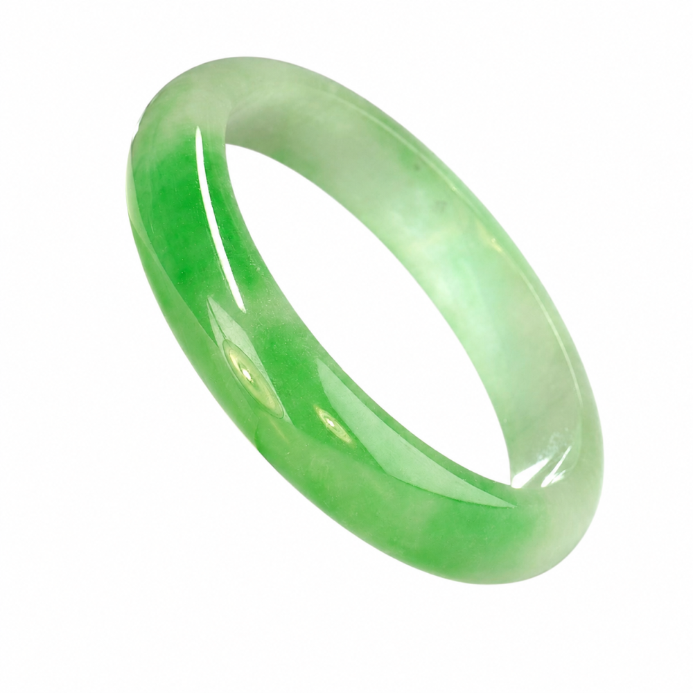 75% OFF, Green Jade Bangle, 62mm Inner Diameter, S154