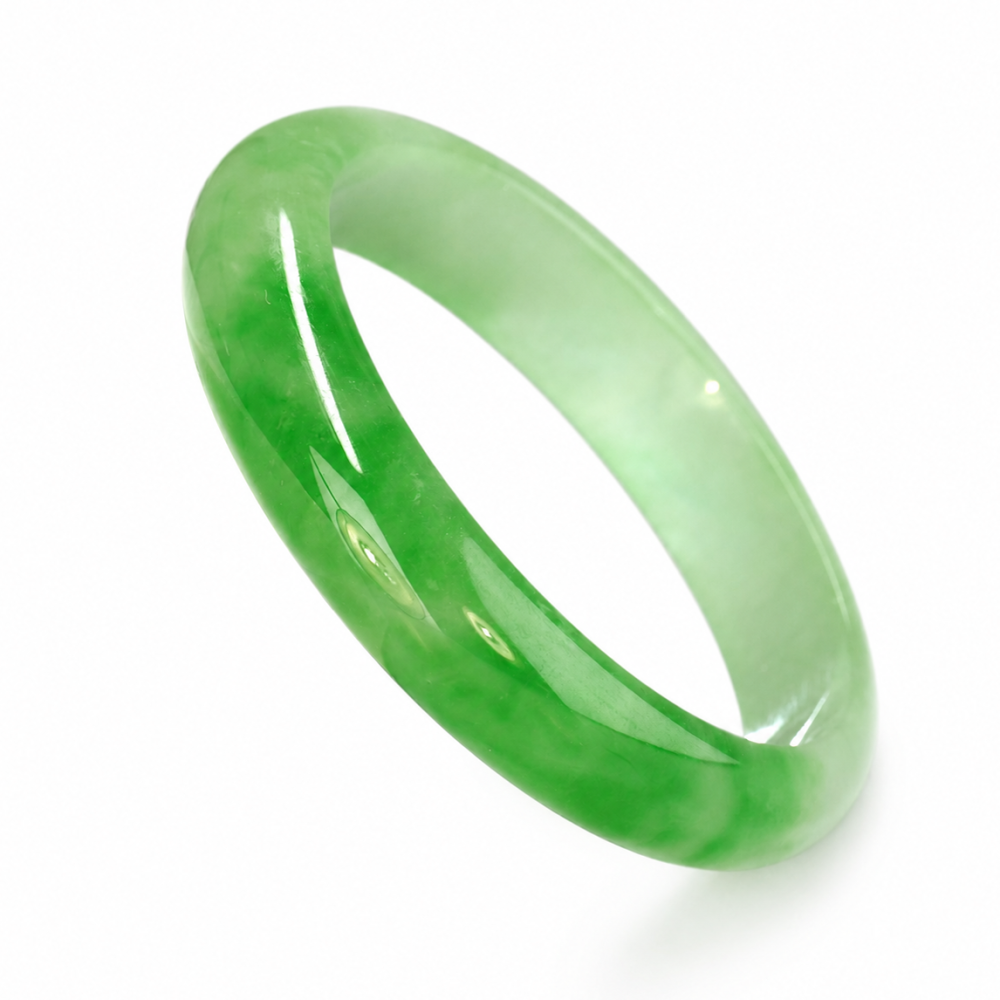 75% OFF, Green Jade Bangle, 62mm Inner Diameter, S155
