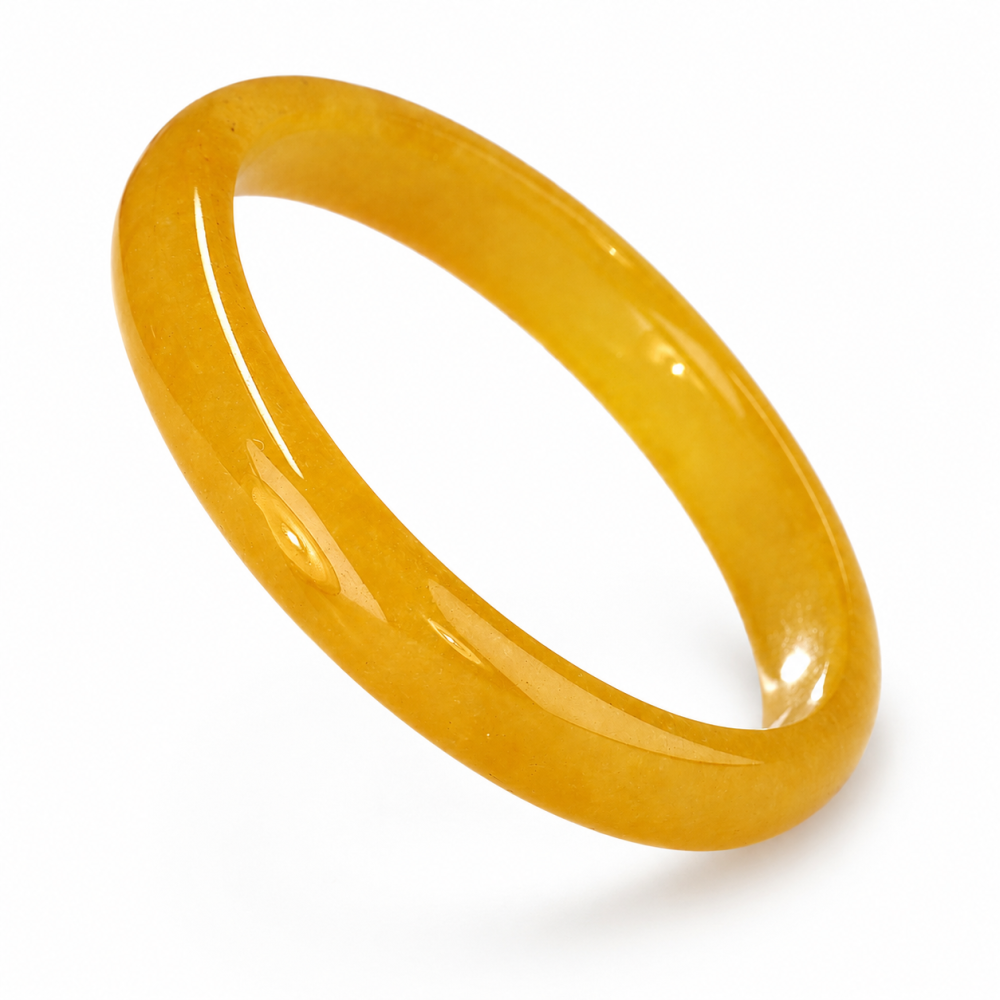 75% OFF, Yellow Jade Bangle, 67mm Inner Diameter, S158