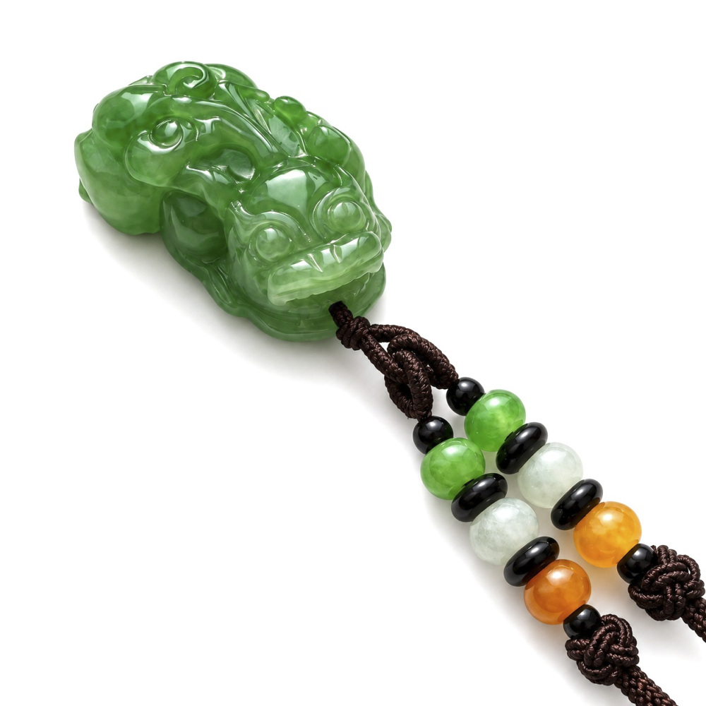 75% OFF Imperial Green Jadeite Jade Pixiu Pendant S162