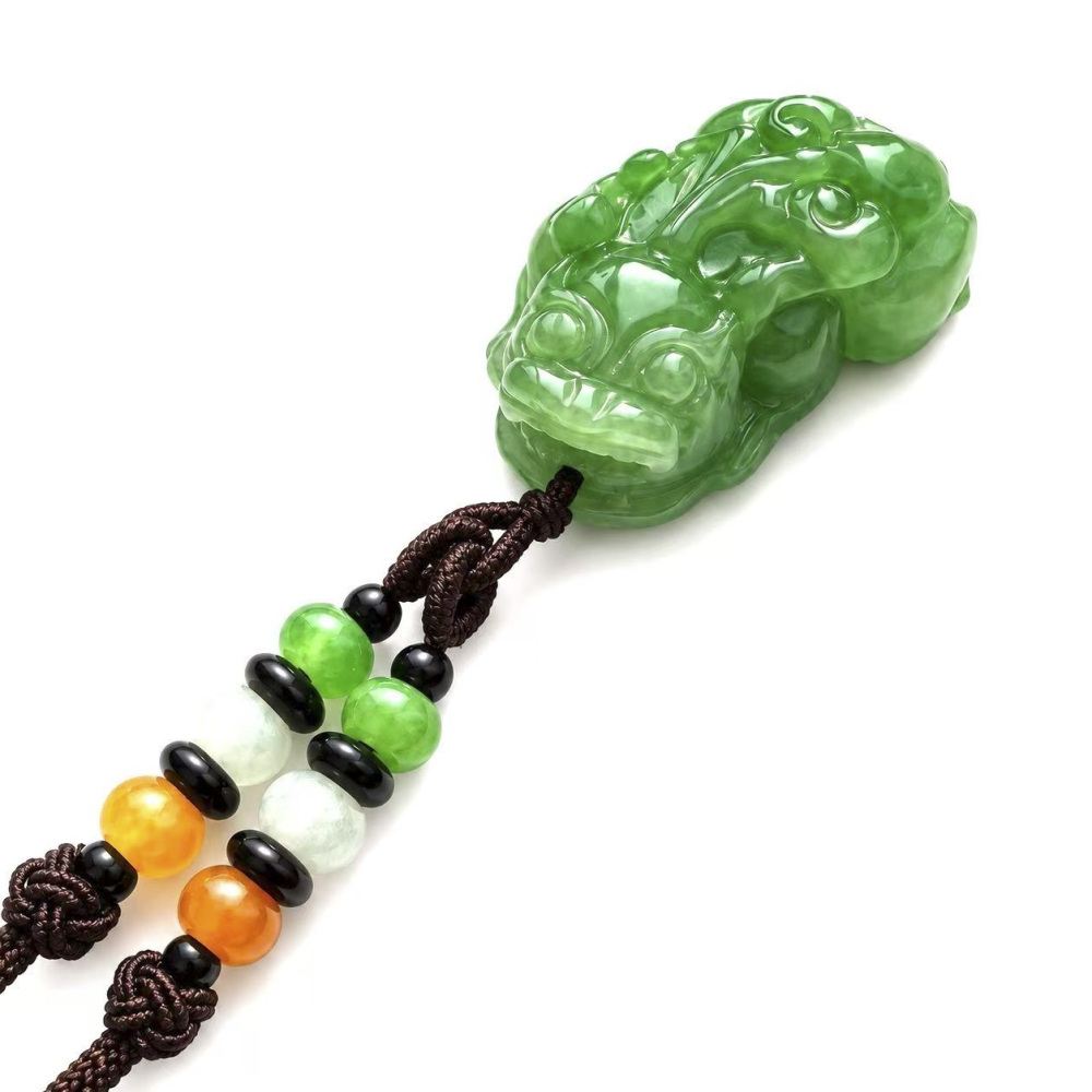 75% OFF Imperial Green Jadeite Jade Pixiu Pendant S163