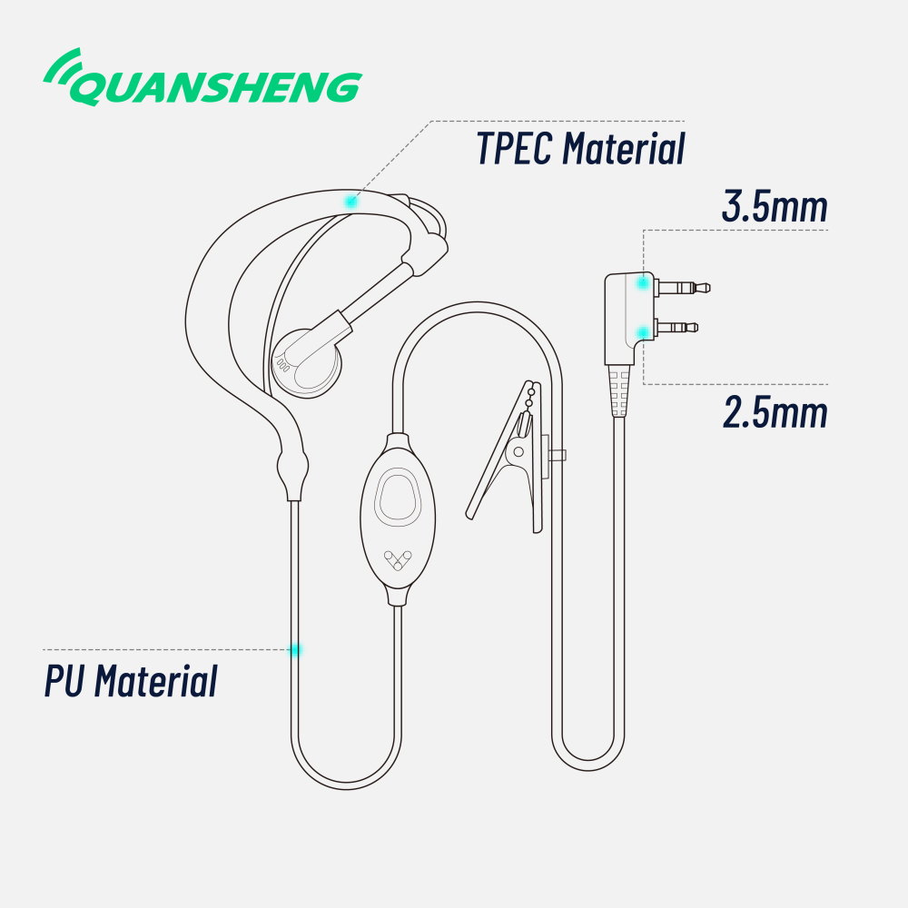 QS-2 Headset K-style 2-pin Jack
