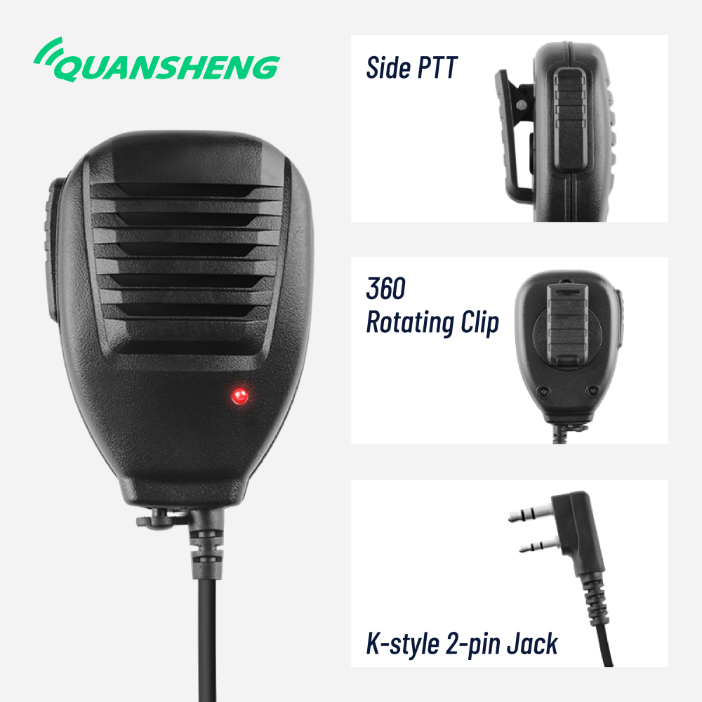QS-2 Speaker/Mic K-style 2-pin Jack