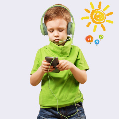 Kanen Wired microphone kids headphones