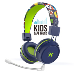 Kanen Detachable boom microphone wireless Bluetooth children's headset