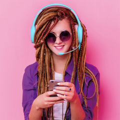 Kanen Wired microphone kids headphones