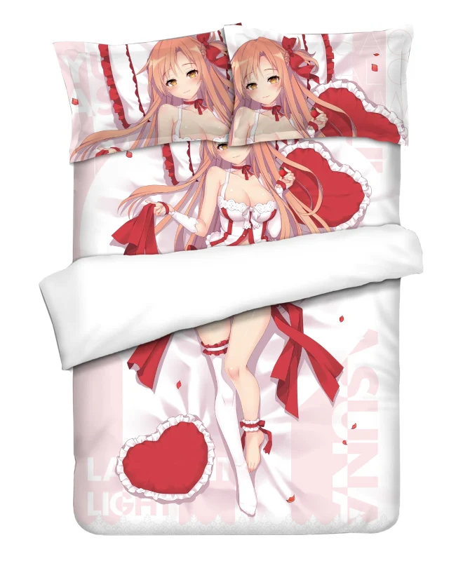 Sword Art Online Yuuki Asuna 4pcs Anime Bedding Sets