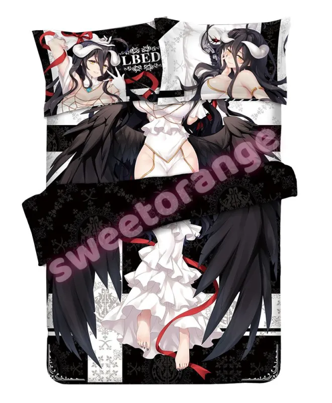Overlord Albedo 4pcs Anime Bedding Set