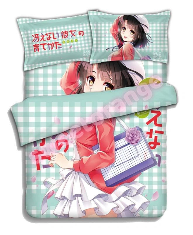 Saekano Megumi Katou 4pcs Anime Bedding Set