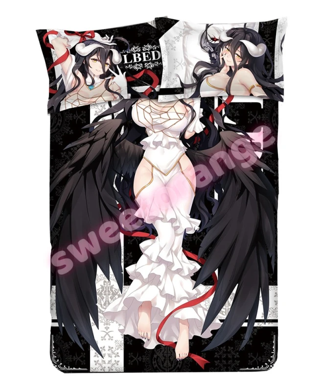Overlord Albedo 4pcs Anime Bedding Set