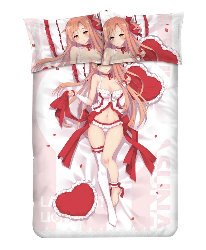 Sword Art Online Yuuki Asuna 4pcs Anime Bedding Sets