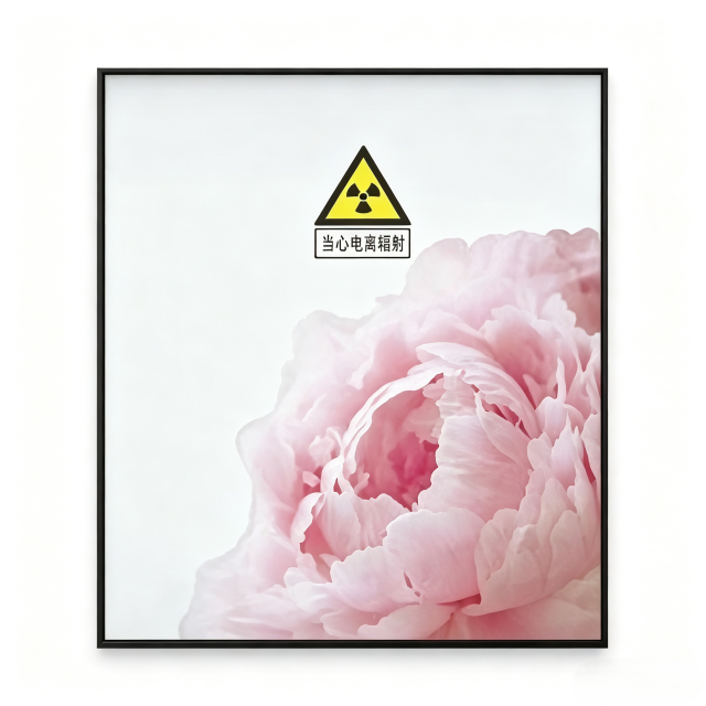 Electrically movable radiation-proof lead door