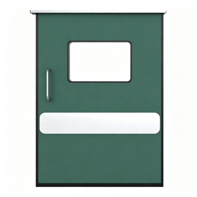 Electrically movable purification protection lead door