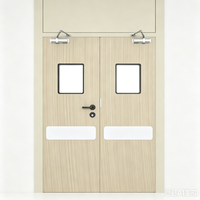 Double-leaf fireproof door