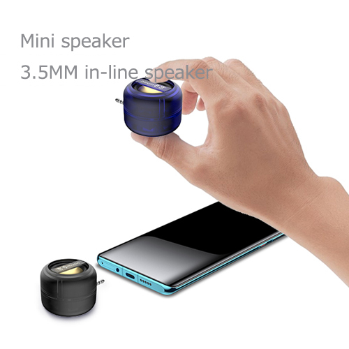 Mini Portable Speaker, 3W Mobile Phone Speaker Line-in Speaker with Clear Bass 3.5mm AUX Audio Interface