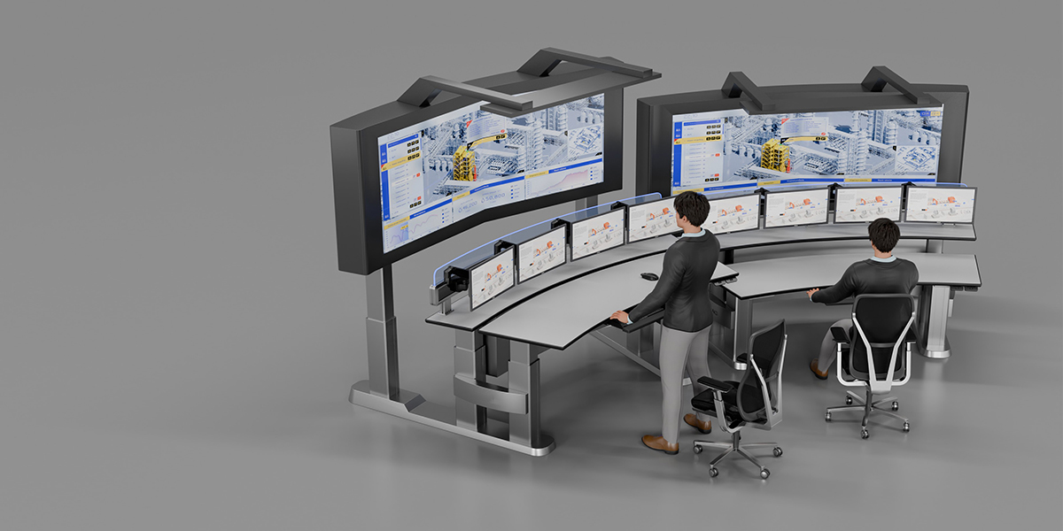 Sit-Stand Control Room Consoles | Standing Desk Console