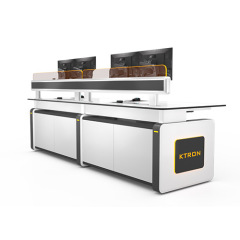 Height adjustable command center control room console