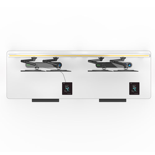 Height adjustable command center control room console