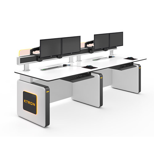 Height adjustable command center control room console
