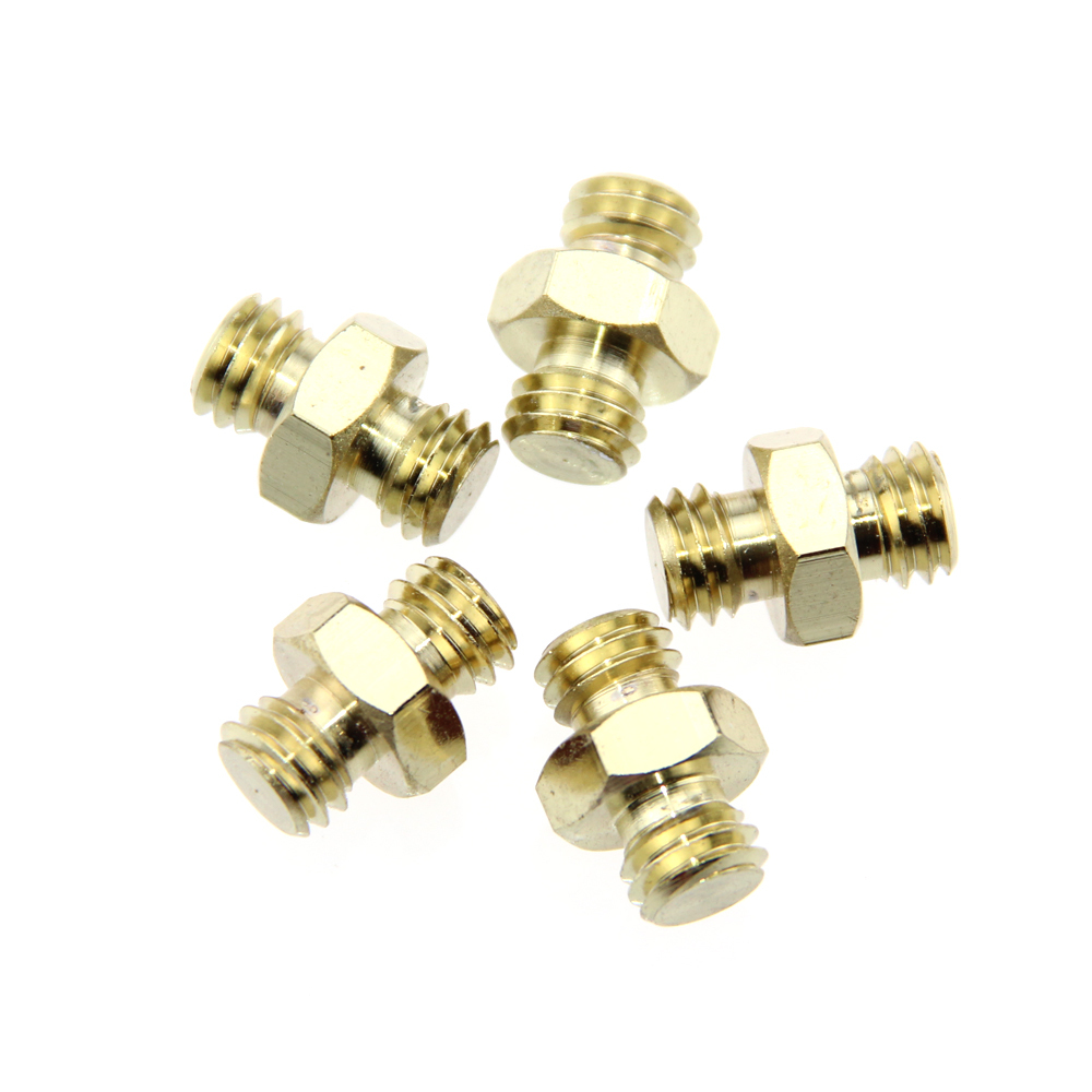 CAMVATE 5pcs Double Head Stud 3/8" Male to 3/8" Male DSLR Camera Accessories Hex for Tripod
