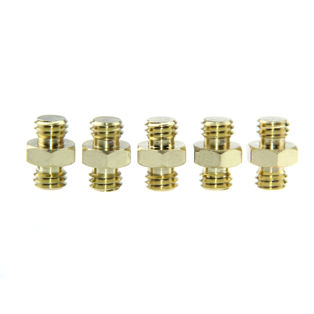 CAMVATE 5pcs Double Head Stud 3/8" Male to 3/8" Male DSLR Camera Accessories Hex for Tripod