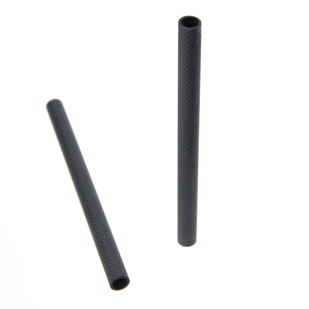 CAMVATE 15mm Carbon Fiber Rods 200mm Long For DSLR Camera Baseplate Follow Focus