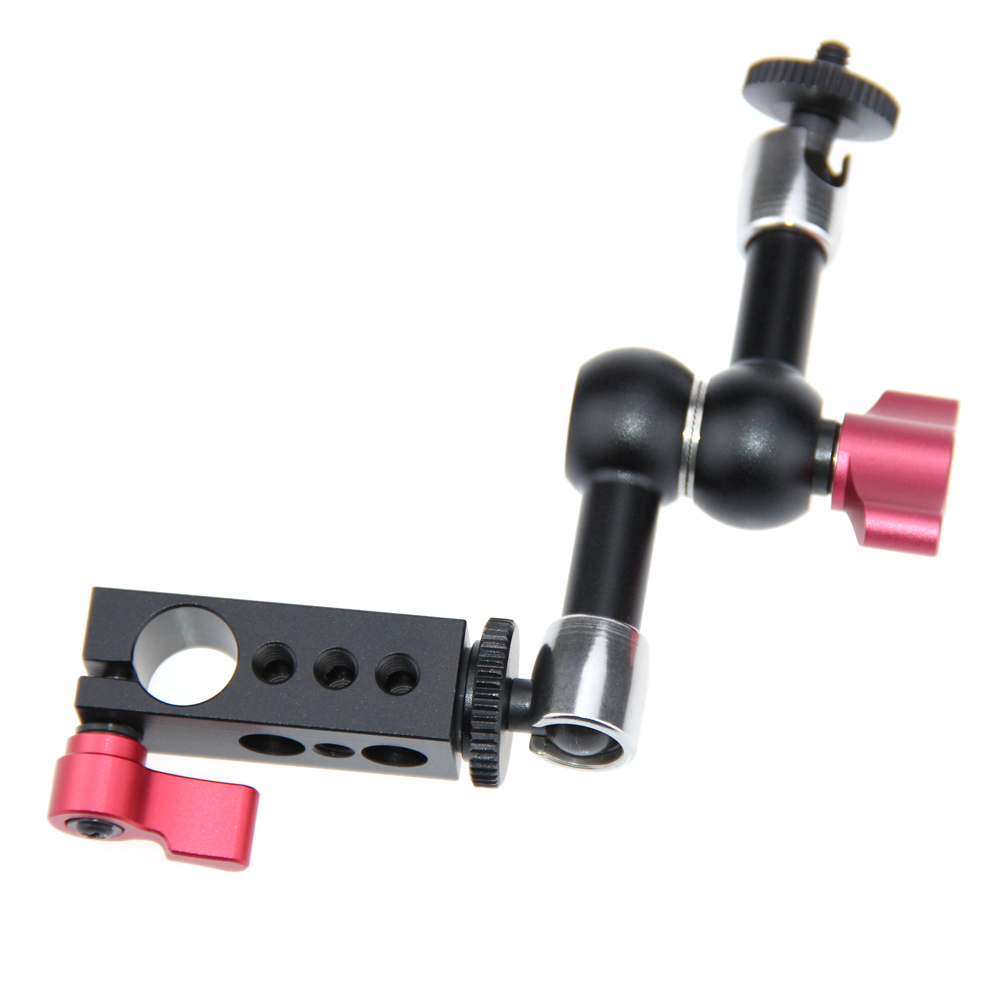 7" Articulating Magic Arm 15mm Single Rod Clamp fr DSLR Camera LED Light Monitor