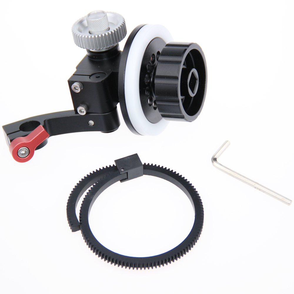 Follow Focus with 15mm Single Rods Clamp fr 15mm Rod DSLR Rig