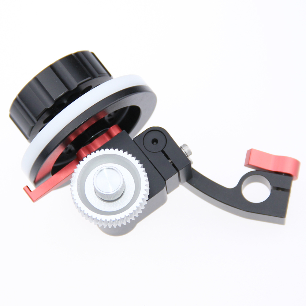 Follow Focus with 15mm Single Rods Clamp fr 15mm Rod DSLR Rig