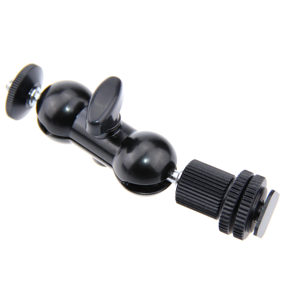 CAMVATE 360°Swivel Ball Head w/1/4" Screw + Hot Shoe Mount fr DSLR Camera DV LED Light