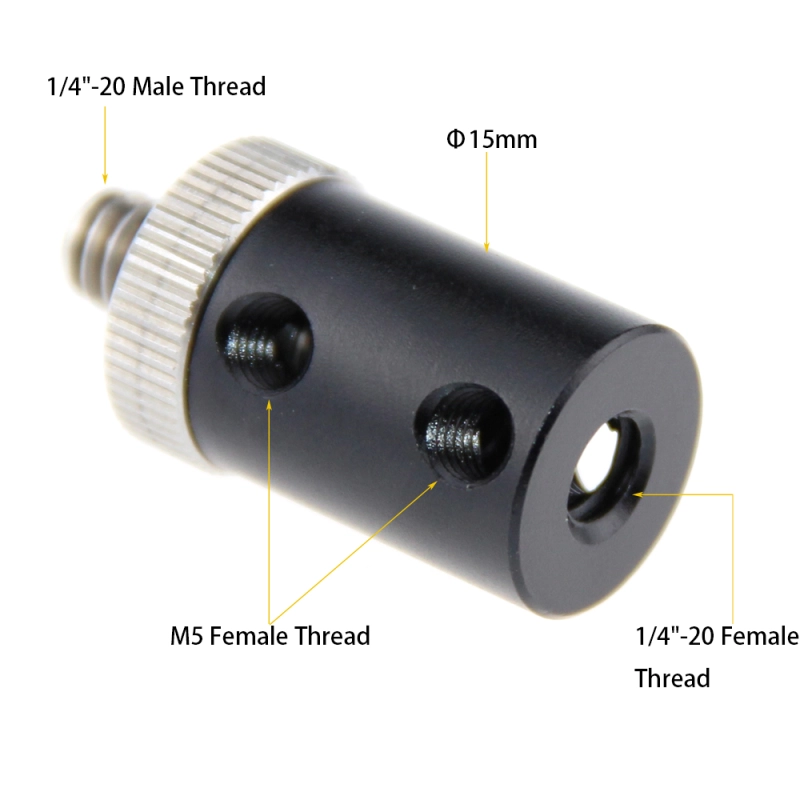 CAMVATE 15mm Micro Rod 1/4"-20 Screw Thread for DSLR Camera Monitor