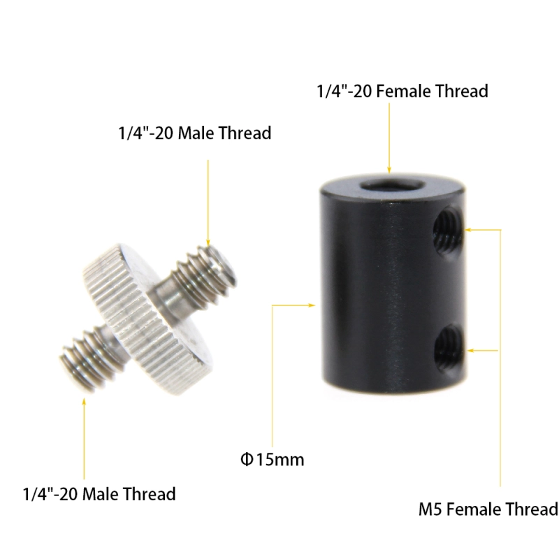 CAMVATE 15mm Micro Rod 1/4"-20 Screw Thread for DSLR Camera Monitor