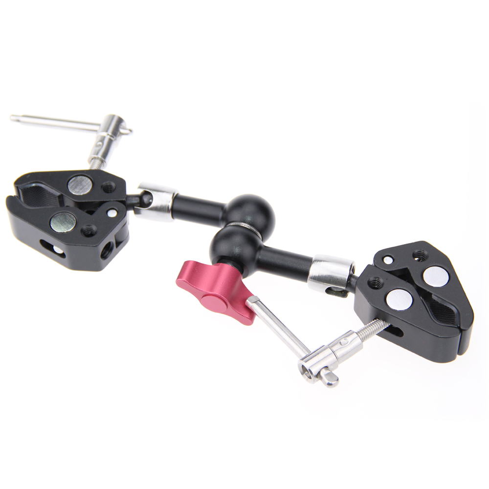 CAMVATE Articulating Magic Arm with 2pcs Super Clamp Crab Plier Clip for Camera DSLR