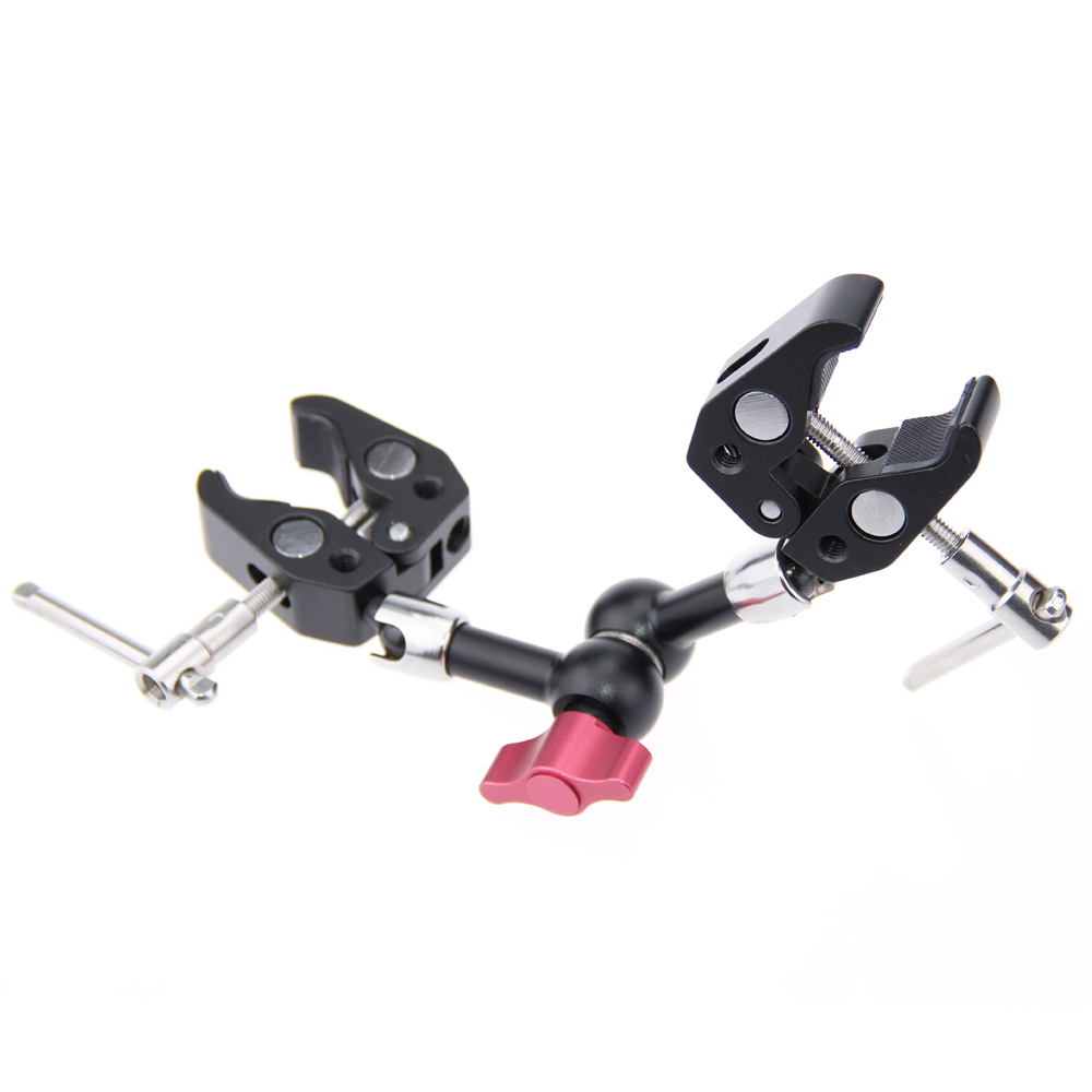 CAMVATE Articulating Magic Arm with 2pcs Super Clamp Crab Plier Clip for Camera DSLR