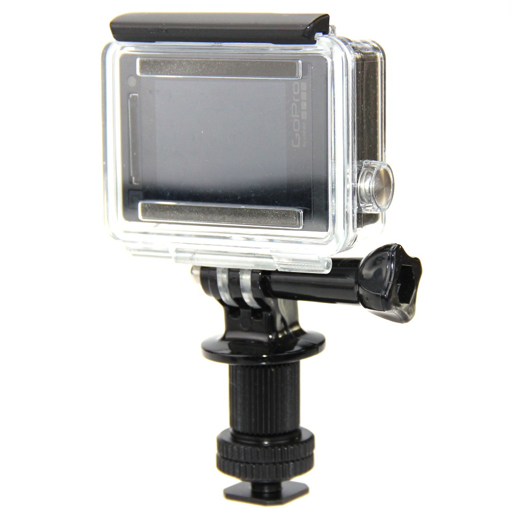 Tripod Monopod Mount Adapter with Hot Shoe Mount fr GoPro HD HERO 1 2 3 4 Camera