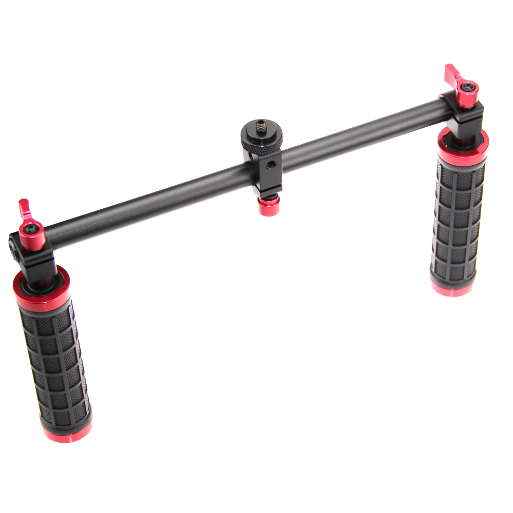 CAMVATE 15mm Rod Handle & Micro Monitor Double Grip Kit