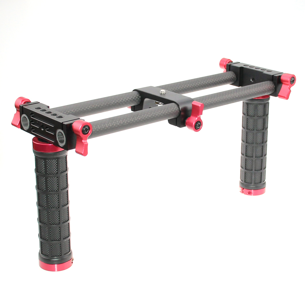 Handheld Camera Support Holder Double Grips for DSLR DV Video Camera