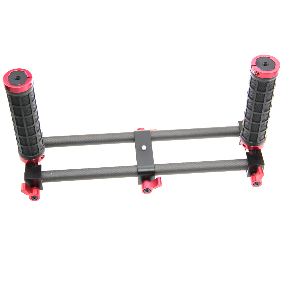 Handheld Camera Support Holder Double Grips for DSLR DV Video Camera