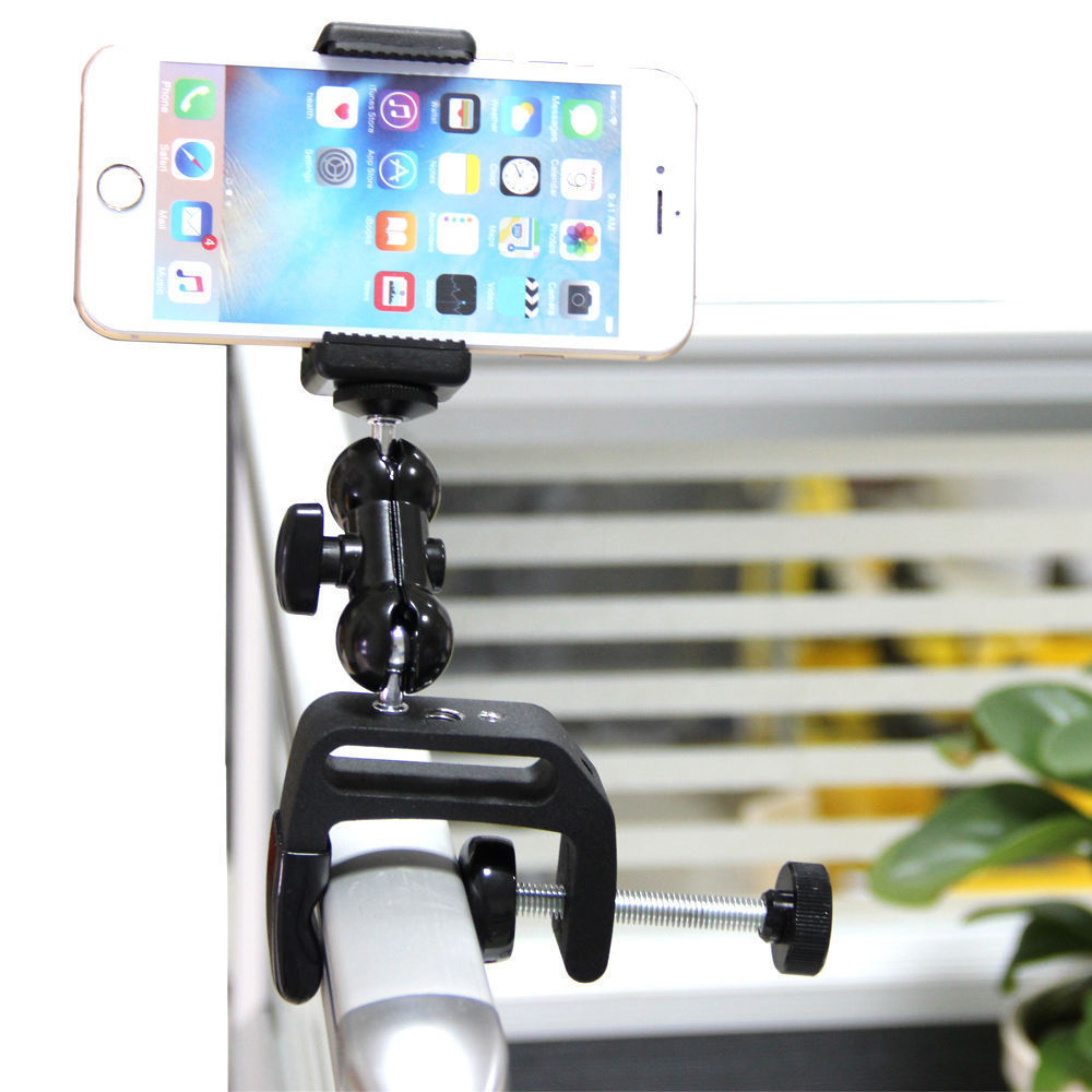 CAMVATE C-Clamp Desktop Mount Stand Phone Holder for Cell Phone