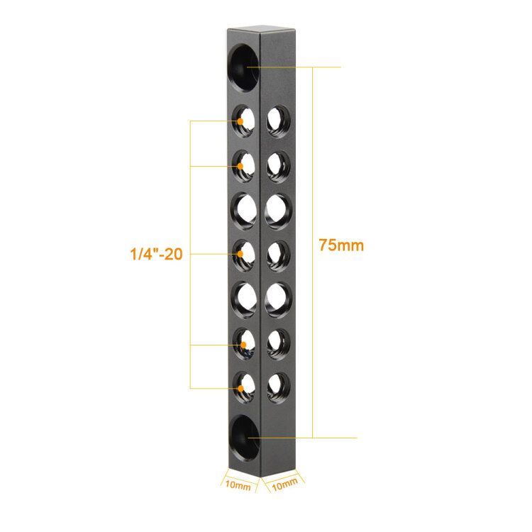 CAMVATE Cool Black Aluminum Cheese Bar with 1/4-20 Thread Hole for Monitor