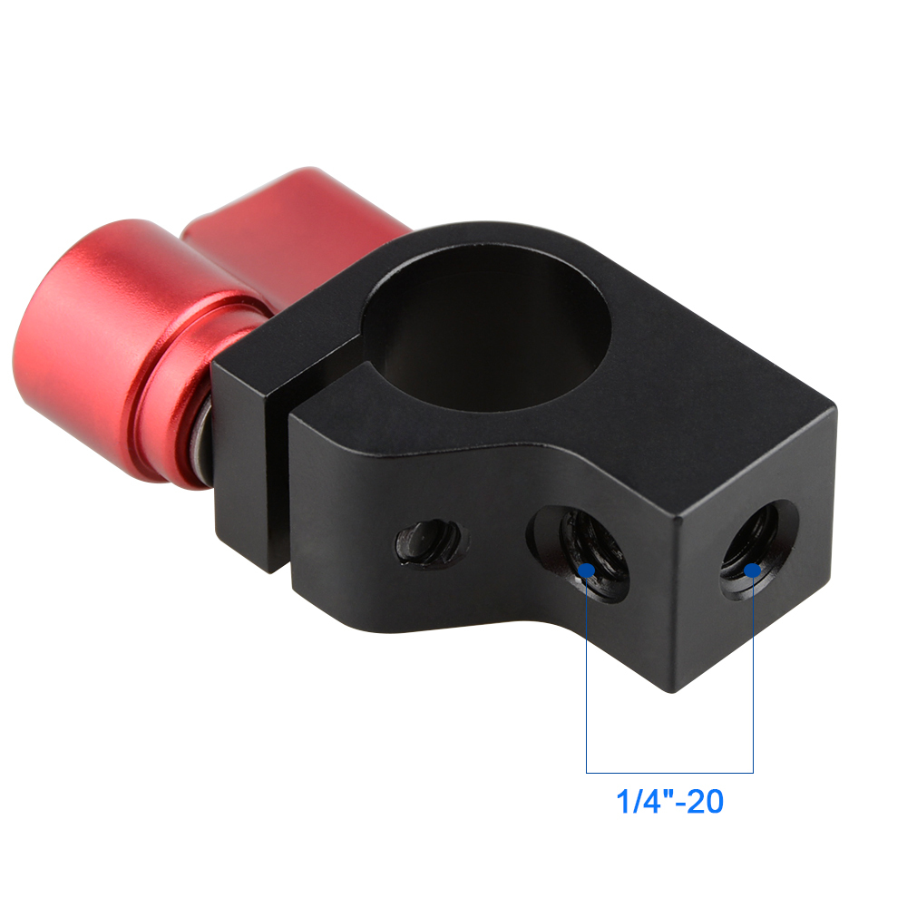 CAMVATE 15mm Rod Clamp （Adjustable Red Ratchet Wingnut）