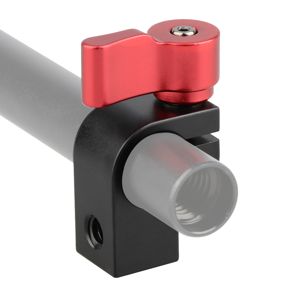 CAMVATE 15mm Rod Clamp （Adjustable Red Ratchet Wingnut）