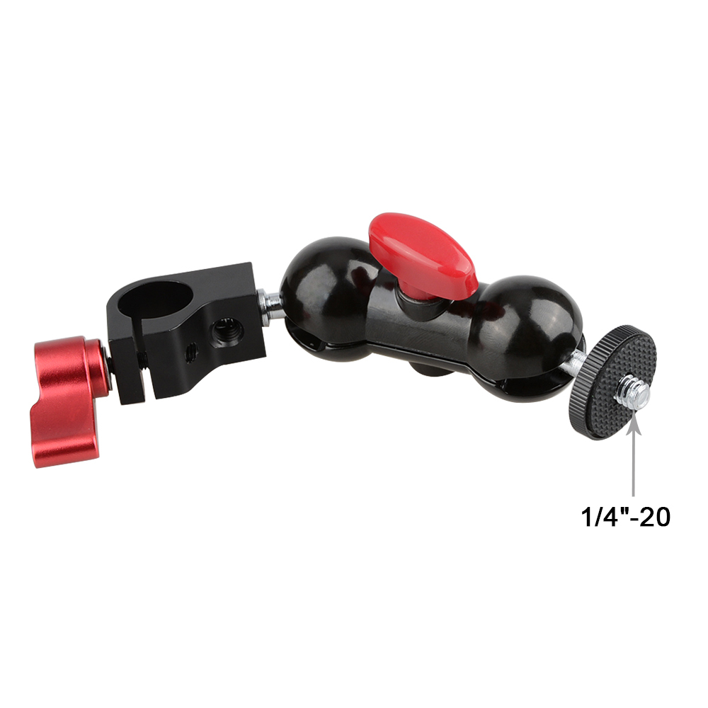 CAMVATE Single Rod Clamp & 360°Swivel Ball Head Mount