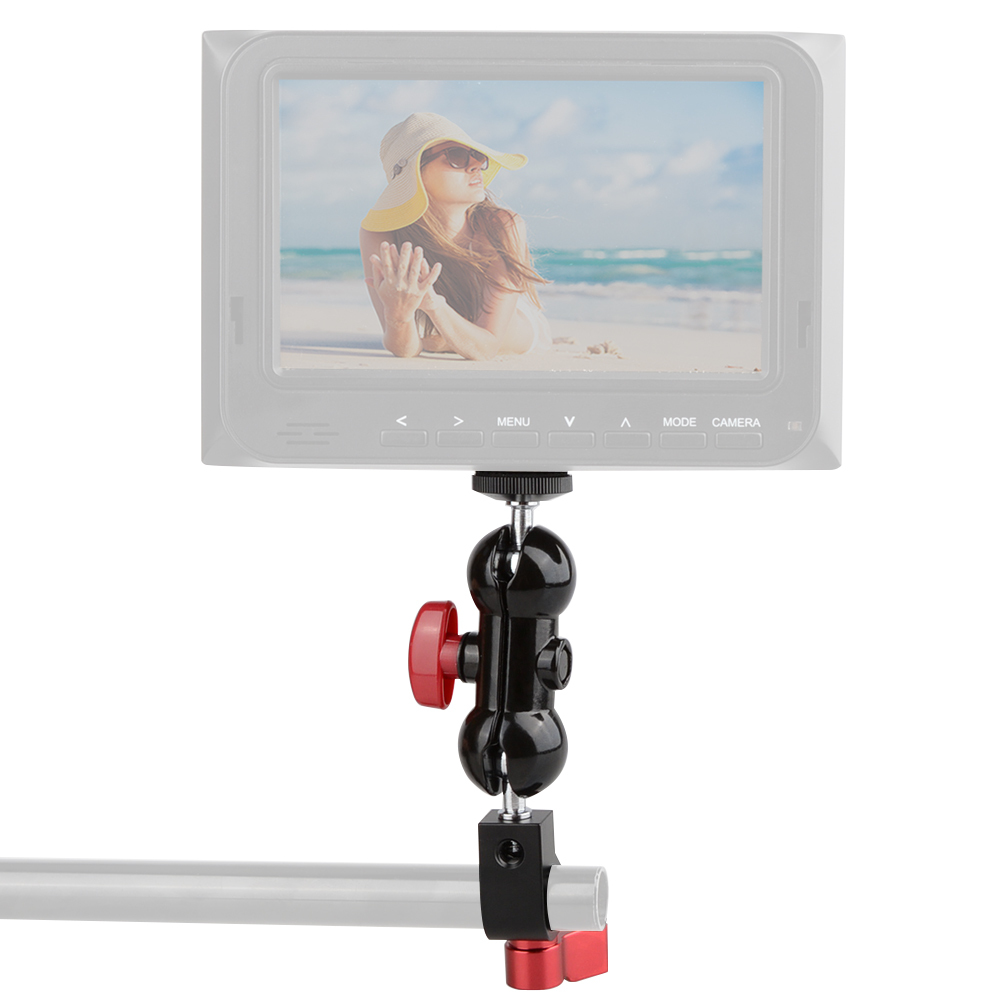CAMVATE Single Rod Clamp & 360°Swivel Ball Head Mount