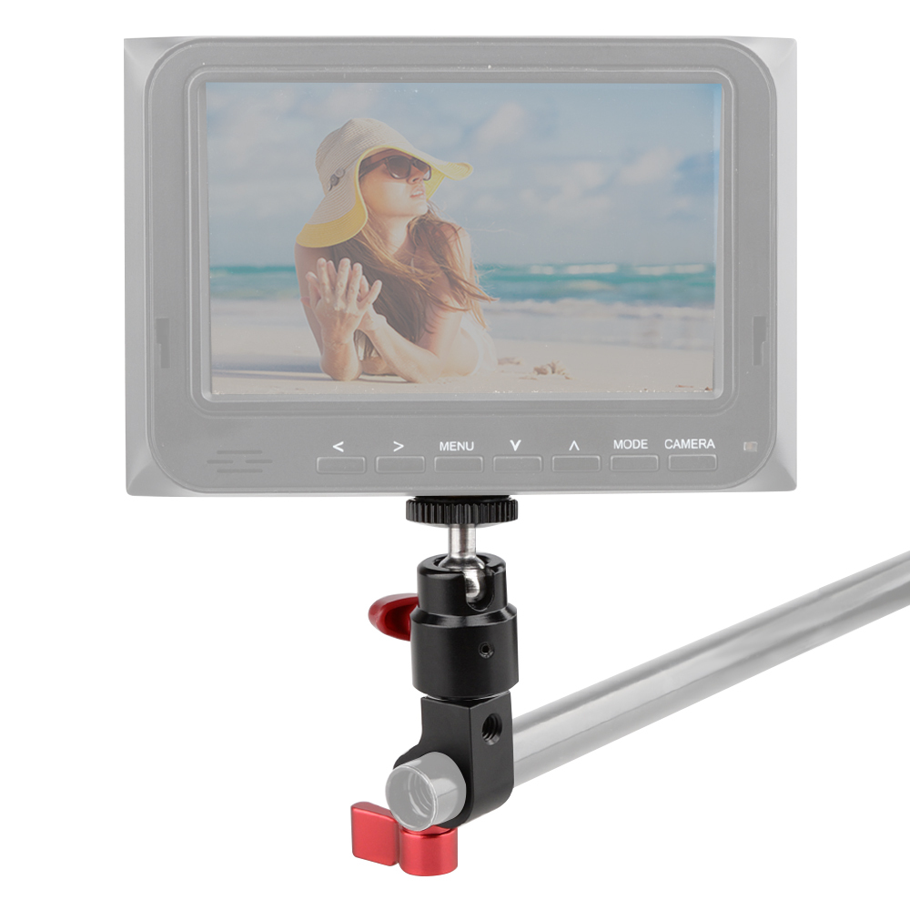 CAMVATE 15mm Rod Clamp & Ball Head Mount Adapter