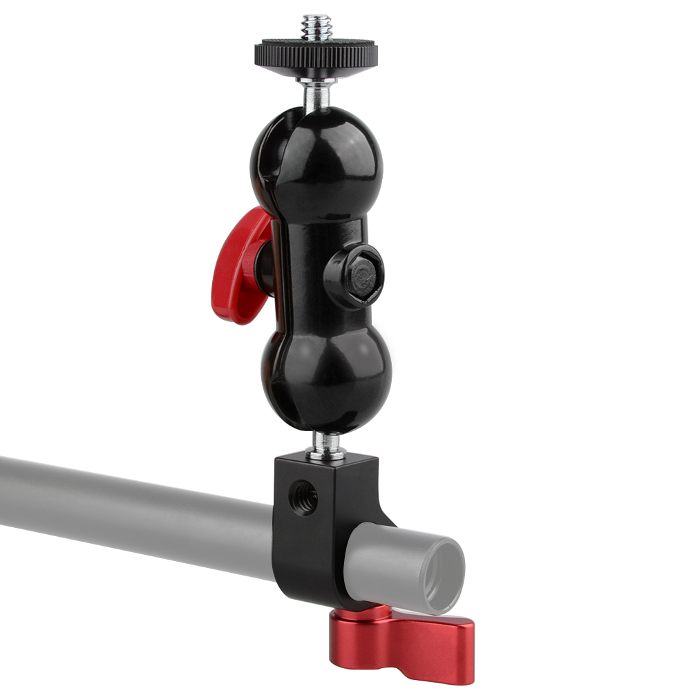 CAMVATE Single Rod Clamp & 360°Swivel Ball Head Mount