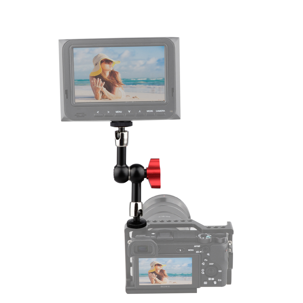 7" Articulating Magic Arm 1/4" Hot Shoe Connector fr Camera LED Light Monitor