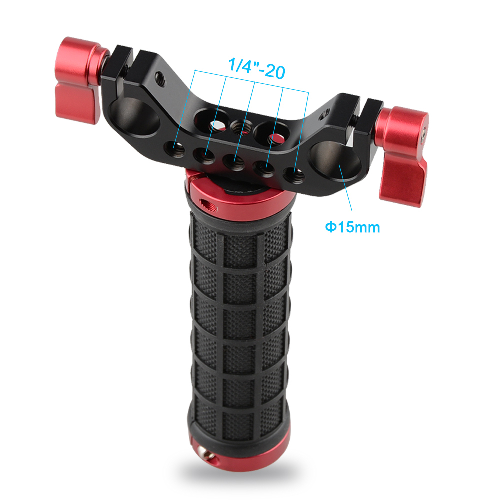 CAMVATE Single Mid-handle Handheld Camera Stabilizer Hand Grip Stabilizer Rod Clamp