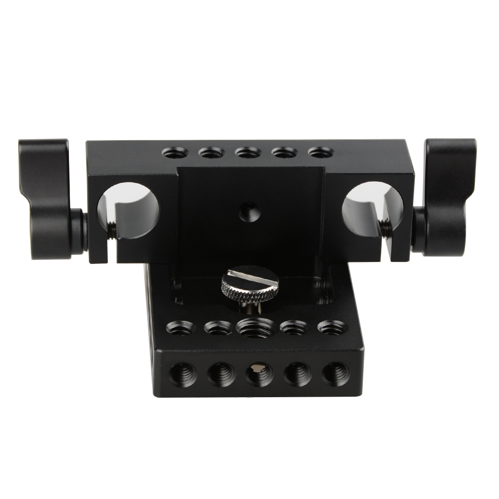 CAMVATE Camera Baseplate with 15mm Railblock fr DSLR Rig 15mm Rod Rail Support System